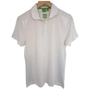 Hugo Boss Polo Shirt Mens Small White Short Sleeve Cotton Classic